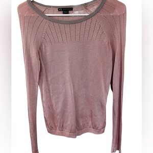 Armani Exchange Pink Knit Sweater